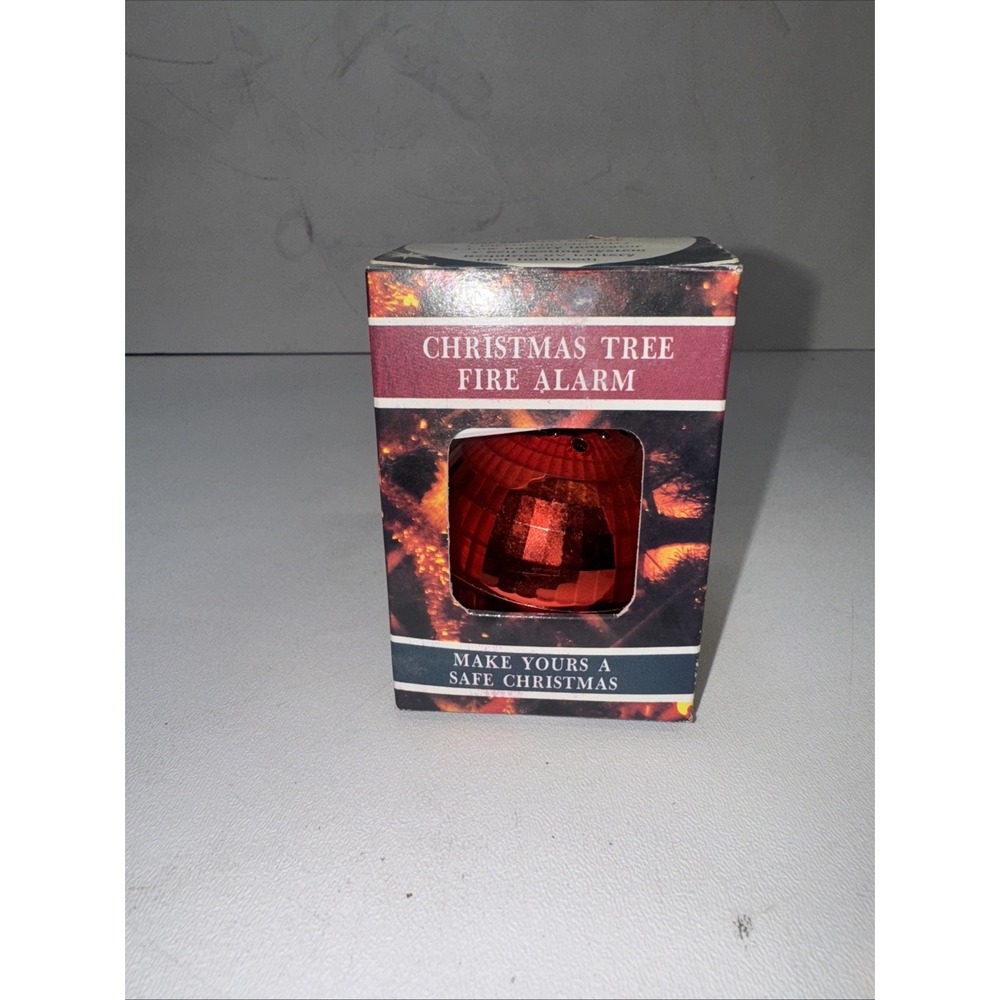 Vintage Christmas Tree Heat Sensor FIRE ALARM Ornament RED Disco Ball Sonoco